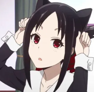 ✨ 09974b00 Kaguya Shinomiya Kaguya-sama: Love Is War Anime, Orejas de gato, Kaguya Shinomiya, Love is War, Manga, Lindo, Chica whatsapp sticker