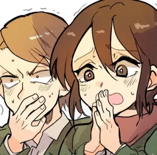 🥺 f2988556 动漫, 震惊, 担心, 惊讶, 动漫女孩 whatsapp sticker