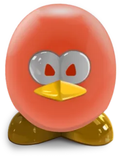 👿 7dc5306f dessin animé, oiseau, mignon, personnage, orange, animal, drôle telegram sticker