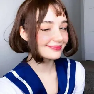 🤍 5d6a5128 girl, cute, cosplay, portrait, schoolgirl, uniform whatsapp sticker