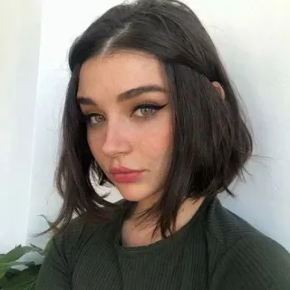 🤍 afe59b93 woman, portrait, person, brunette, girl, female whatsapp sticker