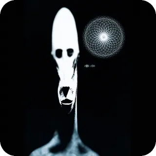 👽 1bad785b abstrakt, kreatur, muster, dunkel, monochrom telegram sticker