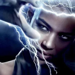 😡 3ec9d399 Storm X-Men superbohater, pogoda, mutant, Marvel, błyskawica telegram sticker