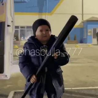 🔨 002780b8 Hasbulla @hasbulla_777 Hasbulla, senjata, meme, senjata, lucu, sensasi internet, media sosial whatsapp sticker