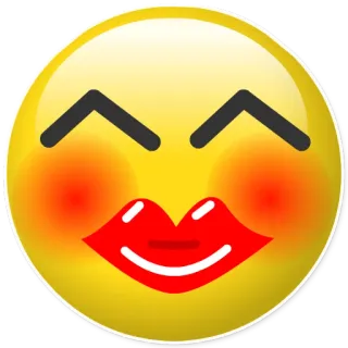 🚀 530db690 絵文字, 顔, キス, 笑顔, 表情 telegram sticker