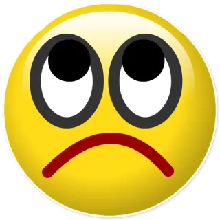 🚀 8e5e0cf1 絵文字, 悲しい, 顔, 黄色, 不機嫌, 泣く telegram sticker
