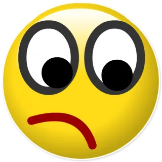 🚀 cb2952dc 絵文字, 悲しい, 顔, 黄色, 感情 telegram sticker