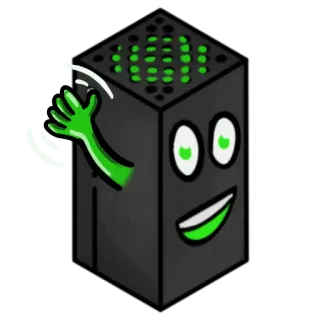 👋 eb8a6b85 Komputer, Melambai, Kartun, Karakter, Ramah telegram sticker