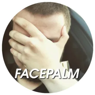 🤦‍♂ 921dfb3e FACEPALM Facepalm, Delusione, Vergogna, Imbarazzo whatsapp sticker