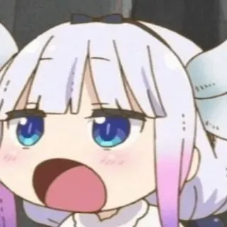 😮 24d6d527 Kanna Kamui Miss Kobayashi's Dragon Maid Anime, Drago, Carino, Kanna telegram sticker
