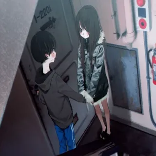 🥰 eee2a621 Anime, Coppia, Amore, Triste, Manga, Carino telegram sticker