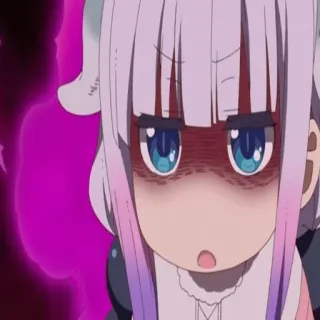 😡 f93b0801 Kanna Kamui Miss Kobayashi's Dragon Maid kanna, drago, anime, arrabbiato, kawaii telegram sticker