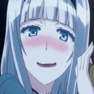 😅 fcb8b235 anime, carino, sorriso, arrossire, felice telegram sticker