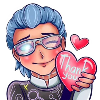 ❤️ 7e9255ef Thank you terima kasih, hati, anime, kartun, karakter, kebaikan telegram sticker