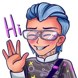 👋 b3863e91 Hi Kartun, Sapaan, Melambai, Orang, Ceria telegram sticker