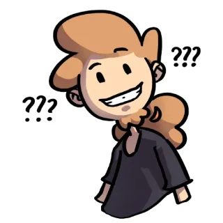 ❓ 751b3b37 ??? คำถาม, การ์ตูน, สับสน, สีหน้า, ไม่แน่ใจ, ตัวละคร telegram sticker
