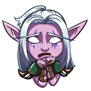 😦 75819826 elfe, fantasy, figur, süß, aufkleber, cartoon telegram sticker