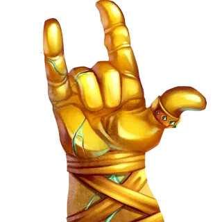 🤘 e41a7886 Handgeste, Rock on, Heavy Metal, Golden, Handzeichen, Rock and Roll telegram sticker