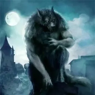 😡 c1ac653f werewolf, monster, fantasy, creature, mythical, moon whatsapp sticker