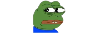 🙄 19214ab8 Pepe the Frog เปเป้, มีม, กบ, เศร้า telegram sticker