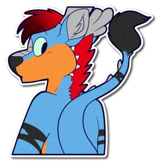 😯 056a45c1 贴纸, 动物, 毛茸茸, 卡通, 角色, 可爱 telegram sticker