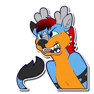 😡 2c2f58be 兽人, 拟人, 角色, 卡通, 动物 telegram sticker