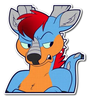 😒 3e6fc8b6 动物, 卡通, 角色, 毛茸茸, 贴纸 telegram sticker