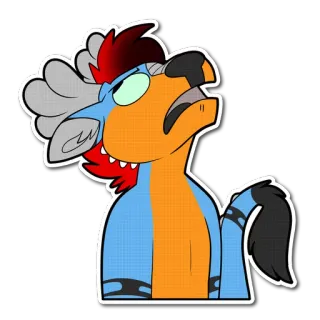 🙄 3e9f7780 卡通, 拟人化, 动物, 角色, 插图, 贴纸 telegram sticker