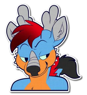 😏 70cfd8a0 兽人, 拟人, 鹿, 动物, 角色, 卡通 telegram sticker