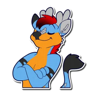 😌 928a857f 兽人, 拟人, 动物, 卡通, 角色, 插画, 艺术 telegram sticker