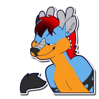 😏 d8215669 兽人, 鹿, 卡通, 拟人, 动物, 角色 telegram sticker