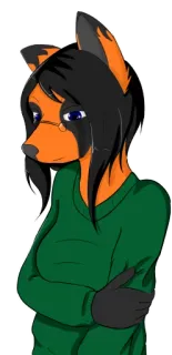 😭 2ac7577b furry, anthro, dog, sweater, glasses telegram sticker