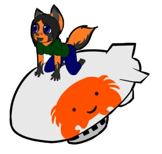 ✈ 6e470588 animal, hybrid, cartoon, airship telegram sticker