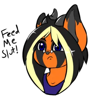 🍣 b67868c7 Feed Me Slut! furry, offensive, animal, cartoon telegram sticker