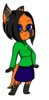 😋 ee88cb0c cartoon, anthro, glasses, female, animal telegram sticker