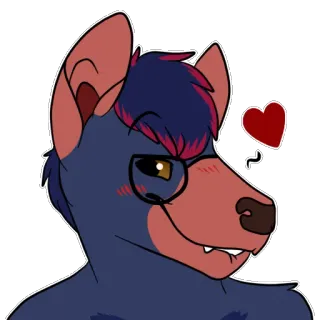 😉 321365d3 Furry, Antropomorfo, Animale, Carino, Amore, Cuore, Cartone animato whatsapp sticker