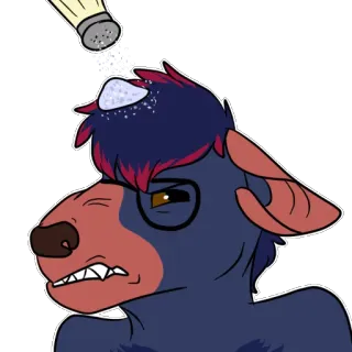 😡 36e09654 sale, esasperato, infastidito, cane, peloso, irritato whatsapp sticker