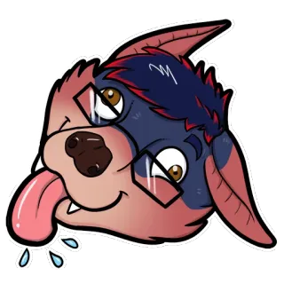 🙃 5e1124f9 cane, animale, animale domestico, carino, occhiali, bava whatsapp sticker