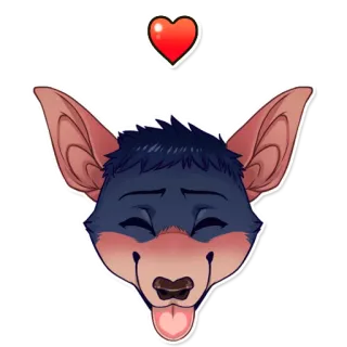 😋 f25398d5 cane, cucciolo, carino, animale, cuore, amore, cartone animato whatsapp sticker