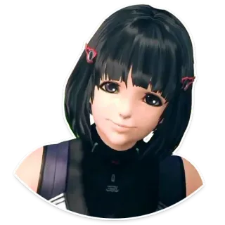 😏 f9421e07 anime, personnage, fille, cheveux noirs telegram sticker