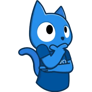 🤔 d2b7ec69 고양이, 생각, 만화, 동물 telegram sticker