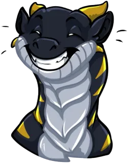 😁 0946d093 ular, kartun, reptil, senang, tersenyum, binatang, imut whatsapp sticker