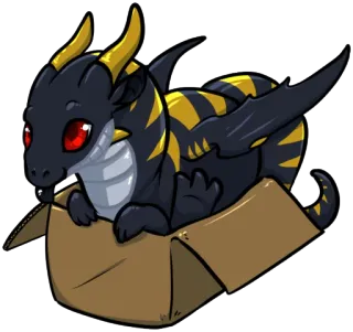 📦 38161035 naga, fantasi, hewan, stiker, imut, kartun, kotak whatsapp sticker