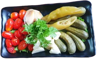 🥒 8c923628 eingelegtes Gemüse, Tomaten, Essiggurken, Knoblauch, Essen, Vorspeise, Würzmittel telegram sticker