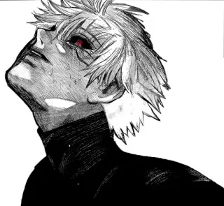 ☠️ 8342a7f6 Ken Kaneki Tokyo Ghoul Anime, Ghoul, Mangá, Ken, Kaneki, olho vermelho whatsapp sticker