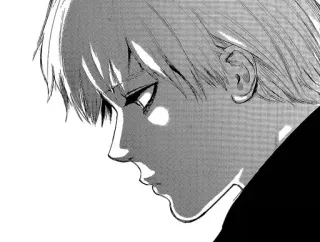 ☠️ b2fb2024 Anime, Mangá, Retrato, Preto e branco whatsapp sticker