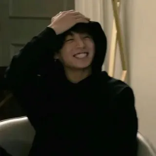 😂 e42a16eb Jungkook Jungkook, BTS, K-pop, cantante, sonrisa, sudadera con capucha whatsapp sticker