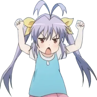 😠 561b6d61 Anime, Arrabbiato, Cartone animato, Personaggio, Ragazza telegram sticker
