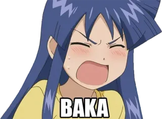 😠 a6ede782 BAKA baka, anime, manga, arrabbiato, insulto telegram sticker