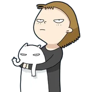 🖕 c29c28ac 卡通, 猫, 冒犯手势, 中指, 恼火, 讽刺 telegram sticker